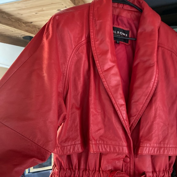 Vintage Wilson leathers red 1980s coat - Picture 4 of 4